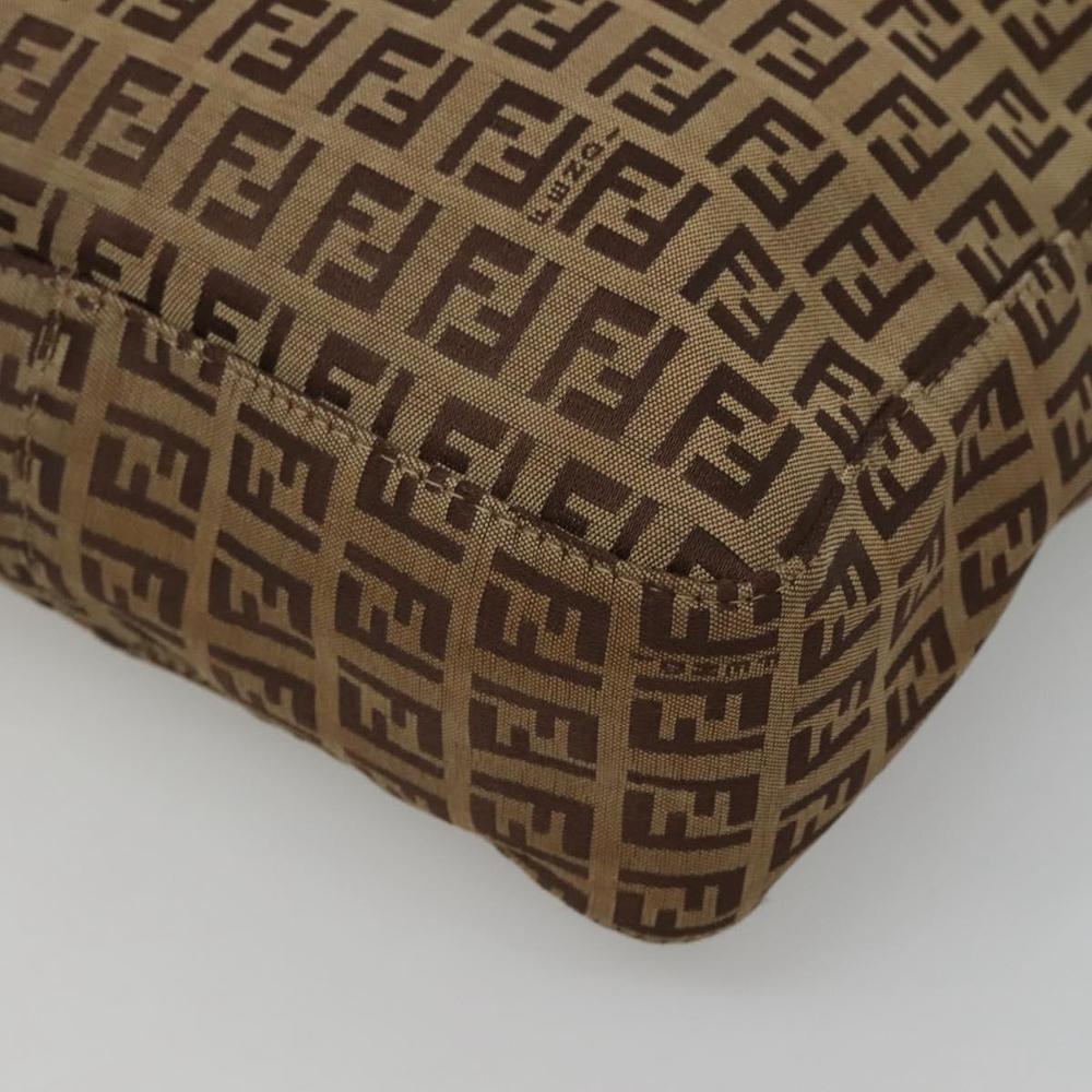 FENDI Zucchino Canvas Hand Bag Beige Auth 127082 - Picture 15 of 16